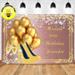 Custom Sparkly Gold High Heels Fabulous 40 50 60 Theme Birthday Banner Backdrop