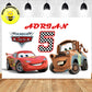 Custom Disney Cars Lightning Mcqueen Theme Birthday Backdrop Banner Deliver to USA UK Australia Canada