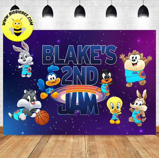Custom Baby Space Jam: A New Legacy Characters Birthday Theme Backdrop Banner