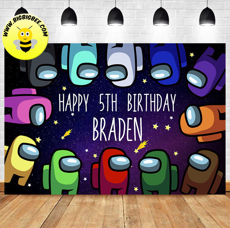 Custom Among Us Game Theme Birthday Backdrop – BigBigBee Party Sign custom-among-us-game-theme-birthday-backdrop-bigbigbee-party-sign