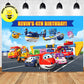 Custom Animated Superwings Birthday Backdrop Banner