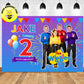 Custom The Wiggles Theme Birthday Backdrop Banner