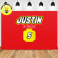 Custom Lego Red Brick Yellow Man Theme Birthday Backdrop Banner Deliver to USA UK Australia Canada