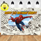 Custom Spiderman Breaks the Brick Wall Theme Birthday Backdrop Banner
