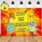 Custom Pokemon Pikachu Bulbasaur Squirtle Charmander Birthday Banner