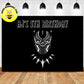 Custom Simple Black Panther Logo Wakanda Forever Theme Birthday Banner Backdrop