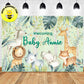 Custom Forest Jungle Animals Pastel Watercolor Welcoming Baby Backdrop Banner Deliver to USA UK Australia Canada