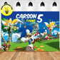 Custom Sonic Generations Sonic the Hedgehog Video Game Birthday Banner Backdrop