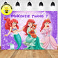 Custom Disney Princess Ariel The Little Mermaid Theme Birthday Banner  Backdrop Deliver to USA UK Australia Canada