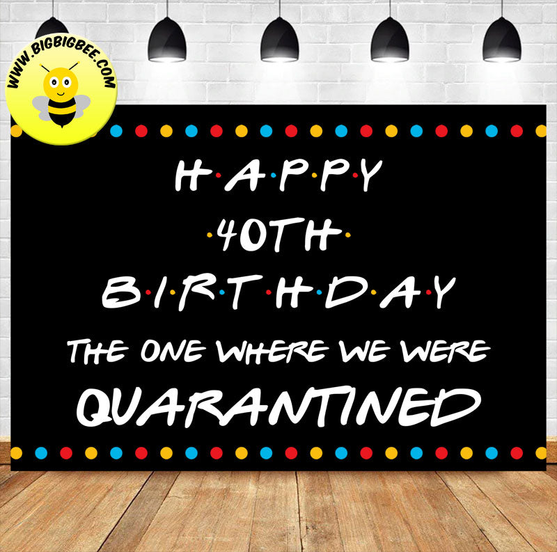 Custom Friends Logo TV Show Theme Quarantine Birthday Backdrop Banner Deliver to USA UK Australia Canada