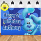 Custom Blue Clues Theme Birthday Backdrop Banner