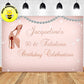 Custom Sparkly Gold High Heels Fabulous 40 50 60 Theme Birthday Banner Backdrop