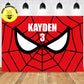 Custom Spiderman Spider Web Red Background Theme Birthday Backdrop Banner