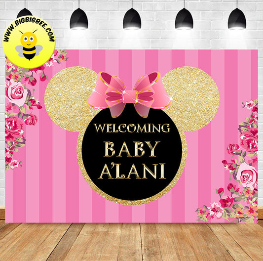 Minnie Mouse Floral Welcoming Baby