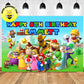 Custom Super Mario World Video Game Supermario Bros Birthday Backdrop Banner