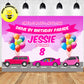 Custom Quarantine Car Parade Pink Theme Birthday Backdrop Banner
