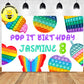 Custom Pop It Fidget Toy Colorful Theme Birthday Backdrop Banner